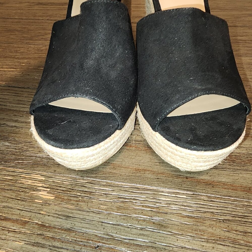 SUN STONE FEY ESPADRILLE DRESS SANDALS NWOT BLACK 10M - Picture 4 of 13
